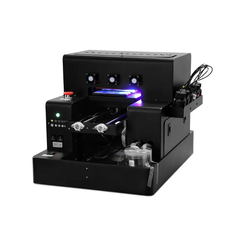 Impresoras A4 UV Impresora DTF Pegatinas de fabricación de la máquina con barniz para la tarjeta de cuero acrílico de cristal CD TODA la forma irregular L805