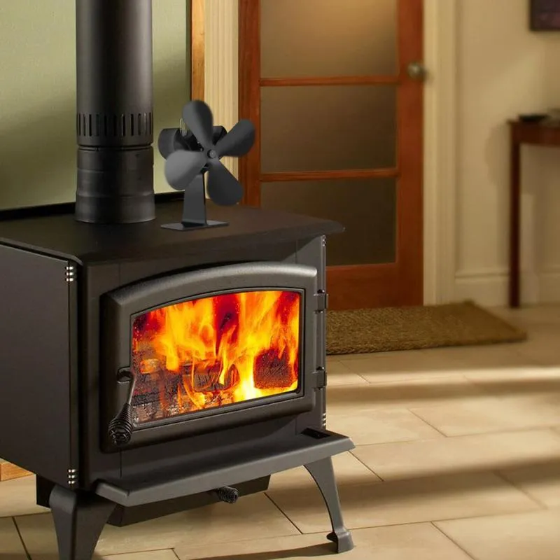 Черный камин вентилятор тепловая плита логика деревянная горелка ECO тихий дом Эффективное распределение электрических вентиляторов