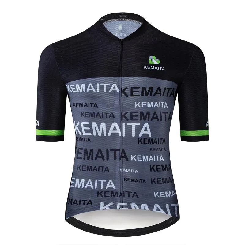 Racingjackor Kemaita Fit Cycling Jersey Men Summer Mountain Bike Clothing Breattable Team Cykel Kort slitage