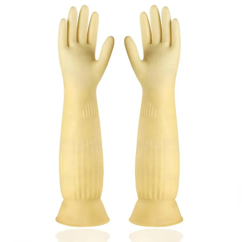 Disposable Gloves Long Anti Reflux Rubber Household Anti Slip Wear