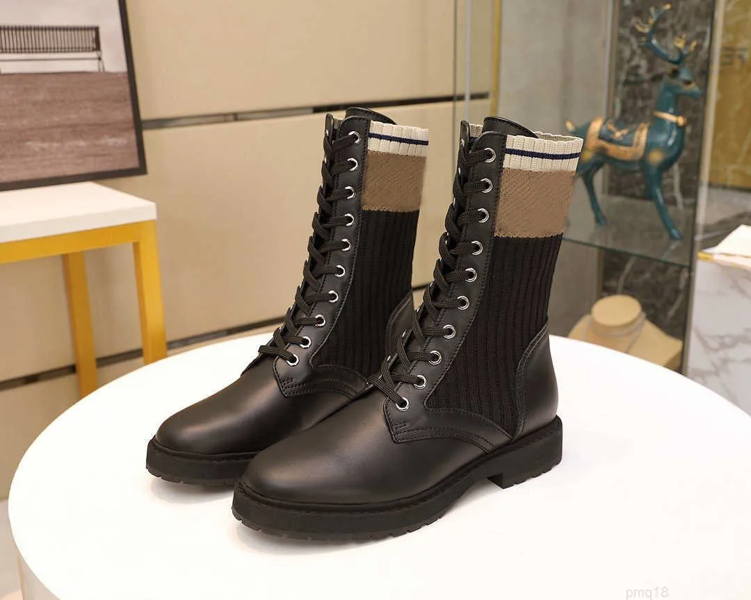 2021 роскошные дизайнерские женские черные кожаные байкерские ботинки ROCKOKO из эластичной ткани, женские армейские ботильоны на плоской подошве, евро 35-42