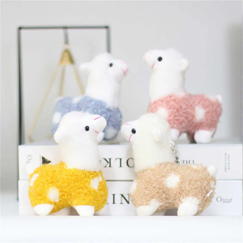 Altezza 12 cm ca. Pecora Alpaca Lama Peluche Animale Peluche Peluche, portachiavi Peluche Bambole G1019