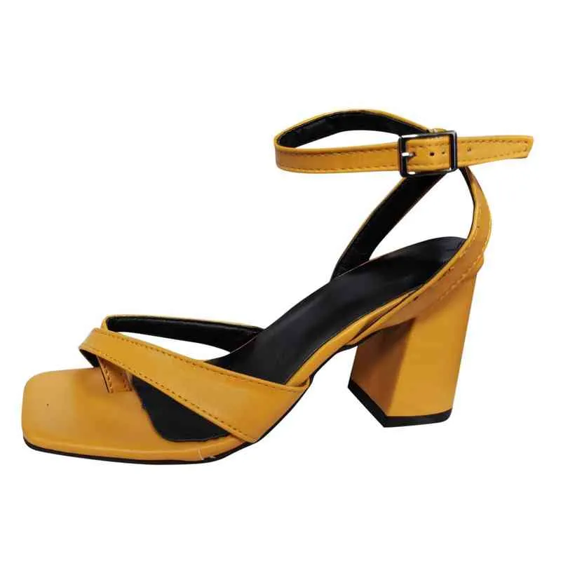 Dress Shoes Sandalias de tacón alto transpirables con cordones para mujer zapatos informales pomo en el do verano 220303