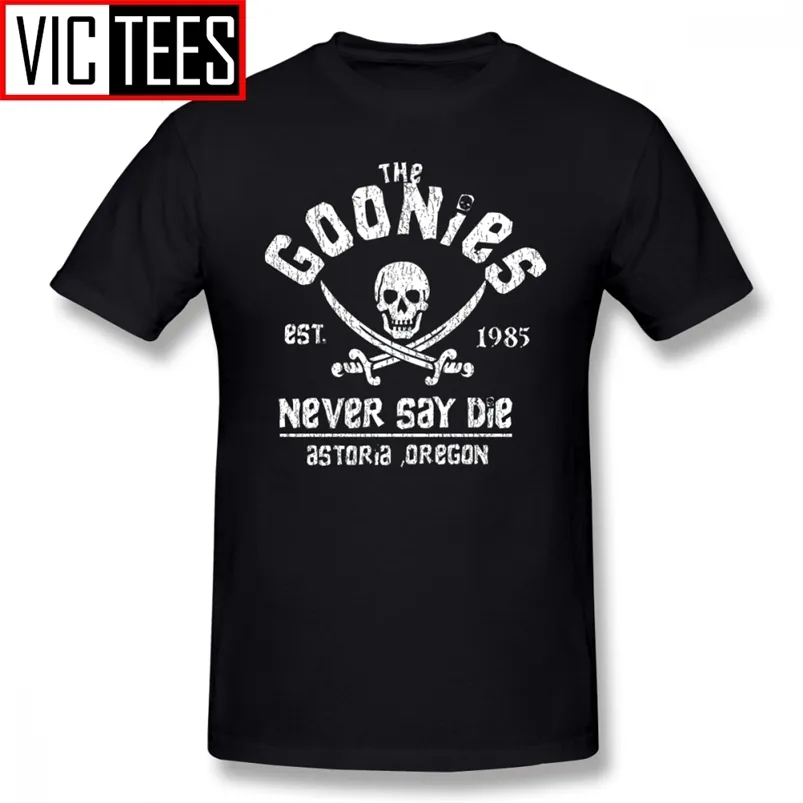 Mens goonies t shirt goonies t-shirt gráfico camiseta diversão 100% por cento de algodão praia masculina grande tshirt 210329