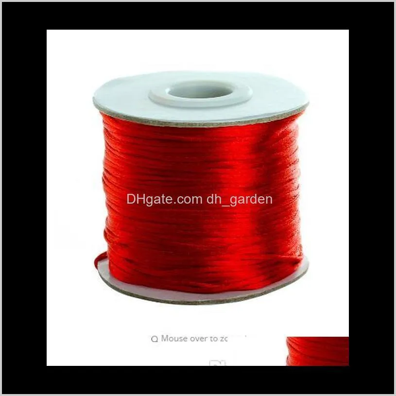 80 yards 1.5mm macrame cord beading cord thread soft satin rattail silk nylon kumihimo for diy jewelry making f5177