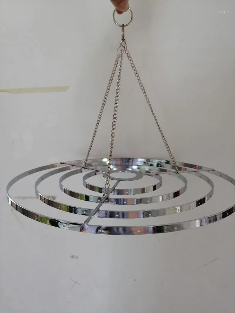 Décoration de fête Camal 1 pièces 13 "33CM Chrome cintre pièce maîtresse lustre cadre mariage noël perles de cristal suspendus bricolage