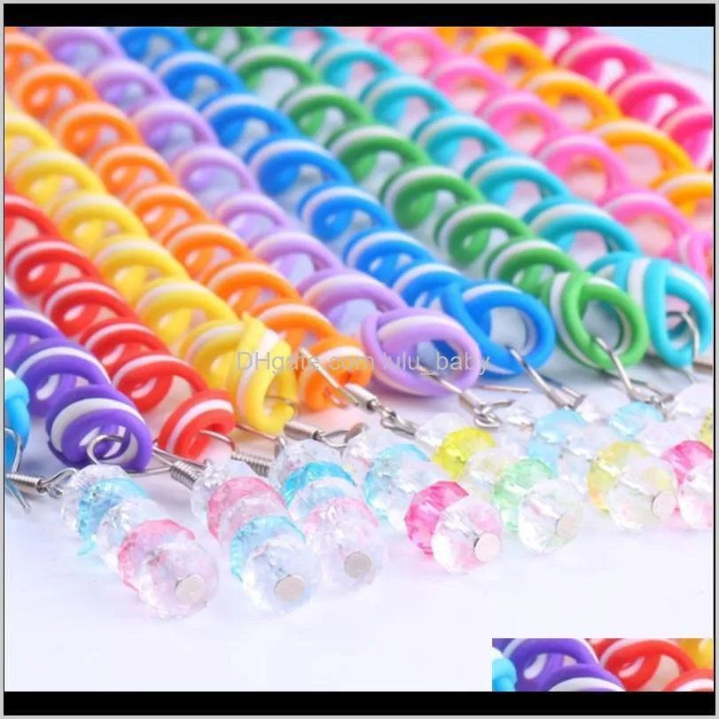 6pcs/lot rainbow color cute girl curler hair braid hair styling tools hair roller braid maintenance the princess accessory