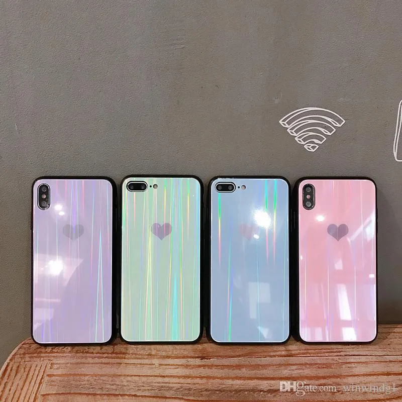 Skrapa och fläckresistenta telefonfall för iPhone 11 11pro x xr xs Max Luxury Tempered Glass Spegel Cell Cover