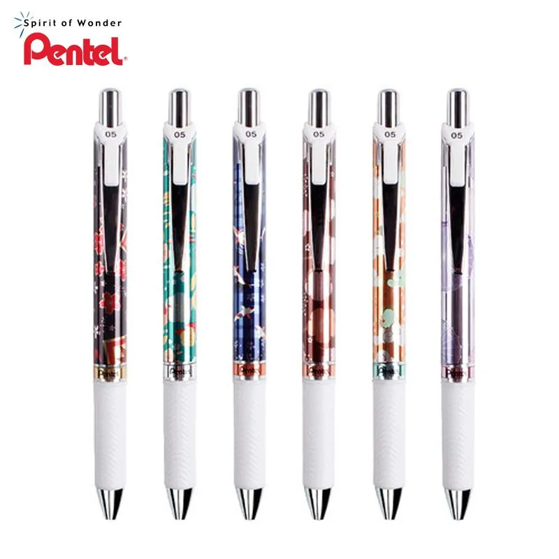 Penne gel Pentel Edizione limitata Penna a inchiostro liquido colorato Asta Cancelleria scolastica Forniture per ufficio Inchiostro nero ad asciugatura rapida 0,5 mm BLN75