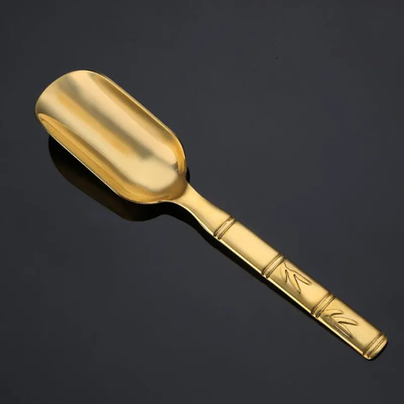 Brass Copper Tea Spoon Loose Tea Leaves Scoop Holder Chinese Kongfu Tea Tool Accessory Teaware ZC3451