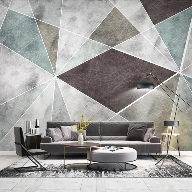 Wallpapers Milofi Custom 3D Wallpaper Mural Nordic Geometric Modern Minimalist Living Room Background Wall Painting