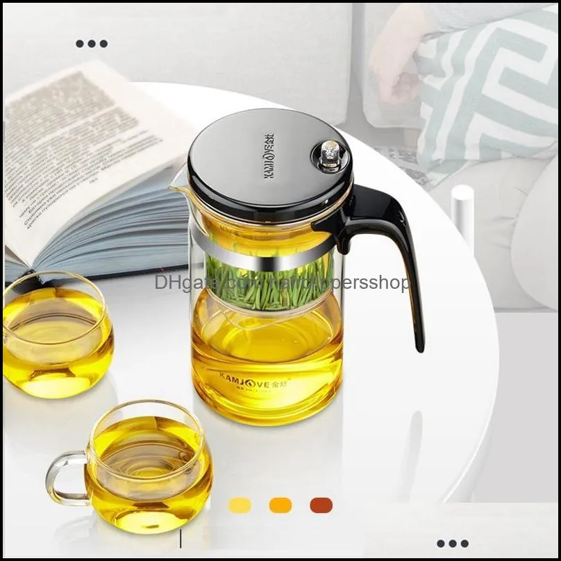 Cups & Saucers Glass Teapot Detachable And Washable Pot Quality Elegant Cup Heat Resistant Set Delicate Art