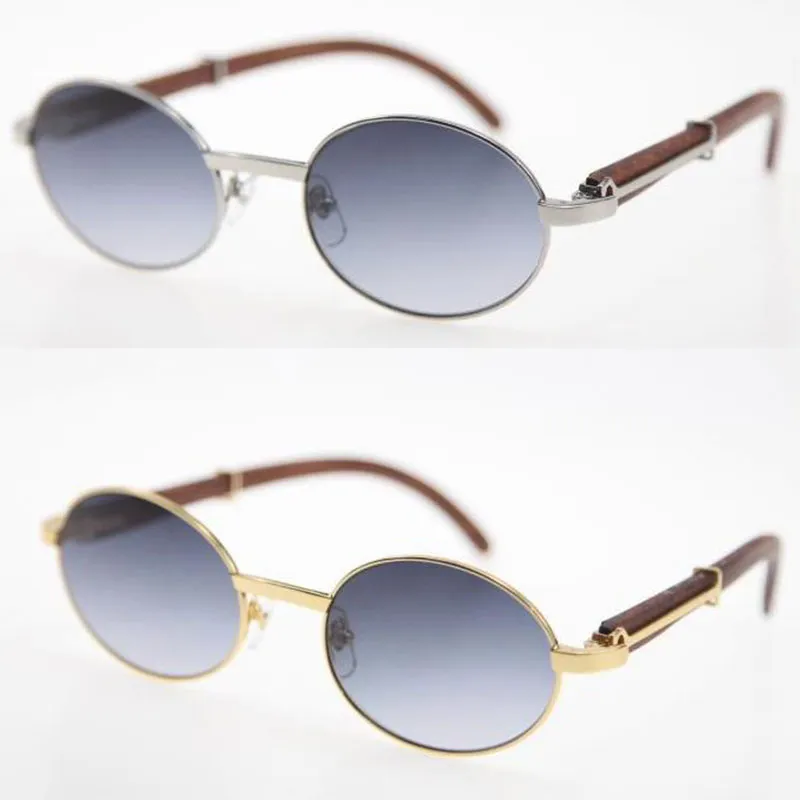 Selling Limited edition 18K Gold Wooden Oversized Round Sunglasses Decor Wood frame High Quality C Decoration UV400 Lens Sun Glasses male and female Size: 55-20-135mm