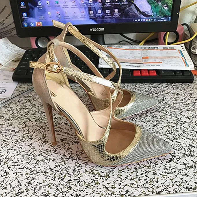 Brushed gold hotsell heels