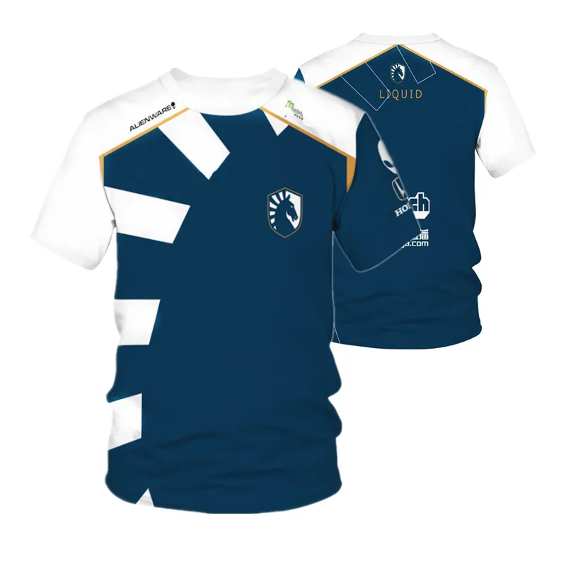 Csgo League of Legends Lol E-sports Lcs Team Liquid Uniform Men's T-shirt Dota2 Competition