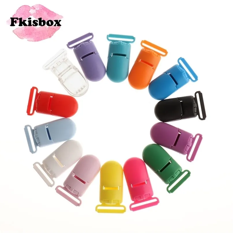 Fkisbox 50pc Kunststoff Baby Schnuller Clips Babys Schnuller Nippel Halter Zubehör geboren Säugling Zahnen Beißring Schmuck Machen 211106