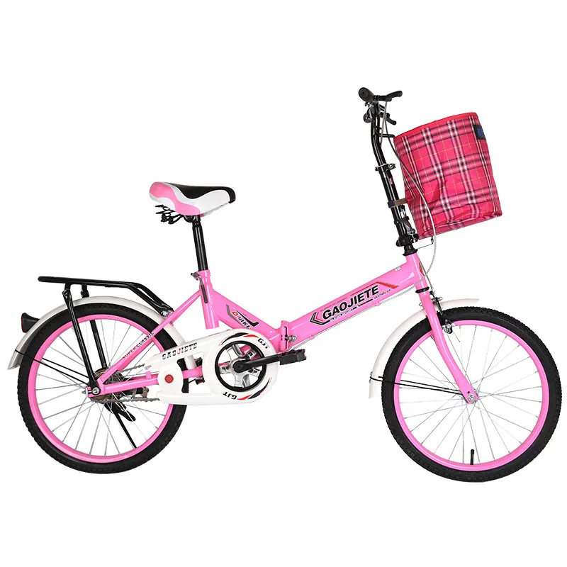Легко перенести 20-дюймовый стальной велосипед велосипед складные велосипеды городские досуг прогулочные студенческие женские велосипеды питьевые циклы для подарка