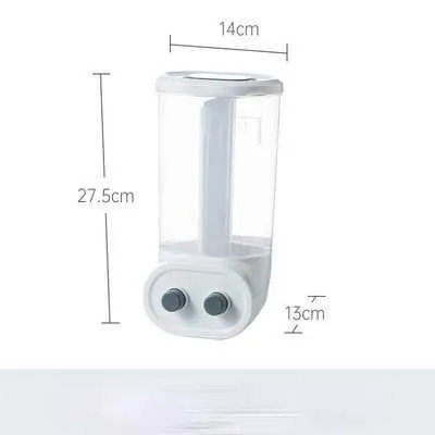 Dispenser Cereali 5 In 1 Da 9kg – Contenitore Per Riso, Legumi E Grani Piccoli Con Ciotola E Viti (Grigio/Bianco) - 3
