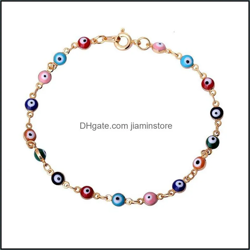Link, Chain Fashion Gold Bracelets For Women Chromatic Color Crystal Jewelry Austrian Zircon Dainty Beads Bracelet Bangles