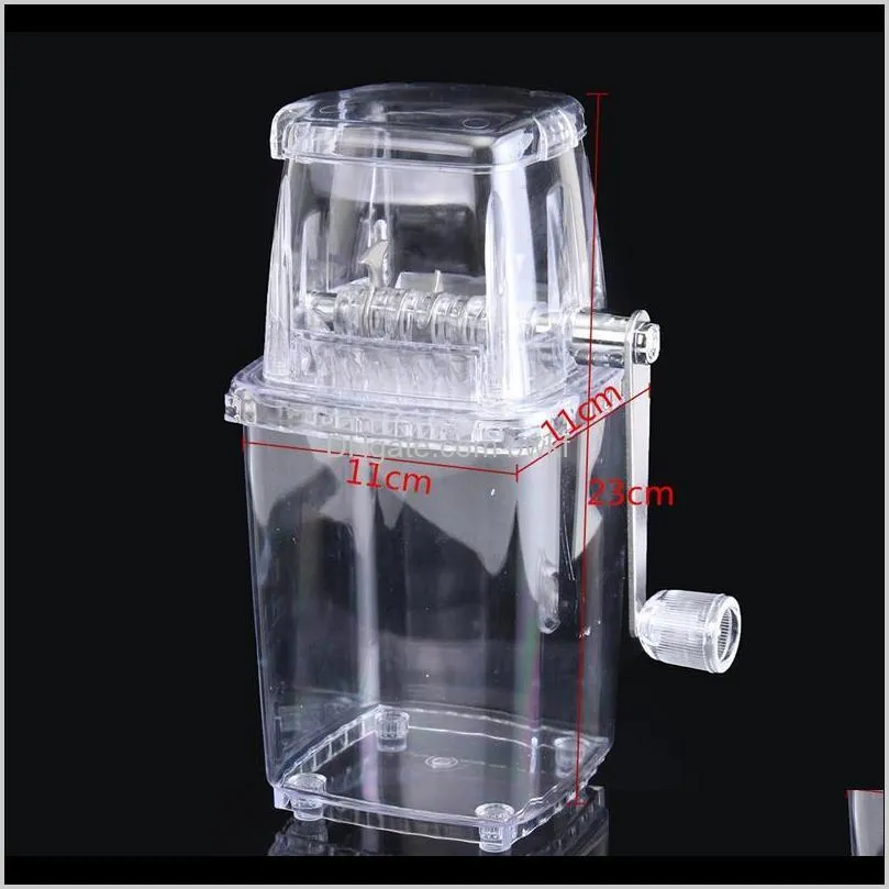 eco-friendly ice crusher manual shaver grinding plastic summer snow candy maker house home party diy ice cream candy frappe