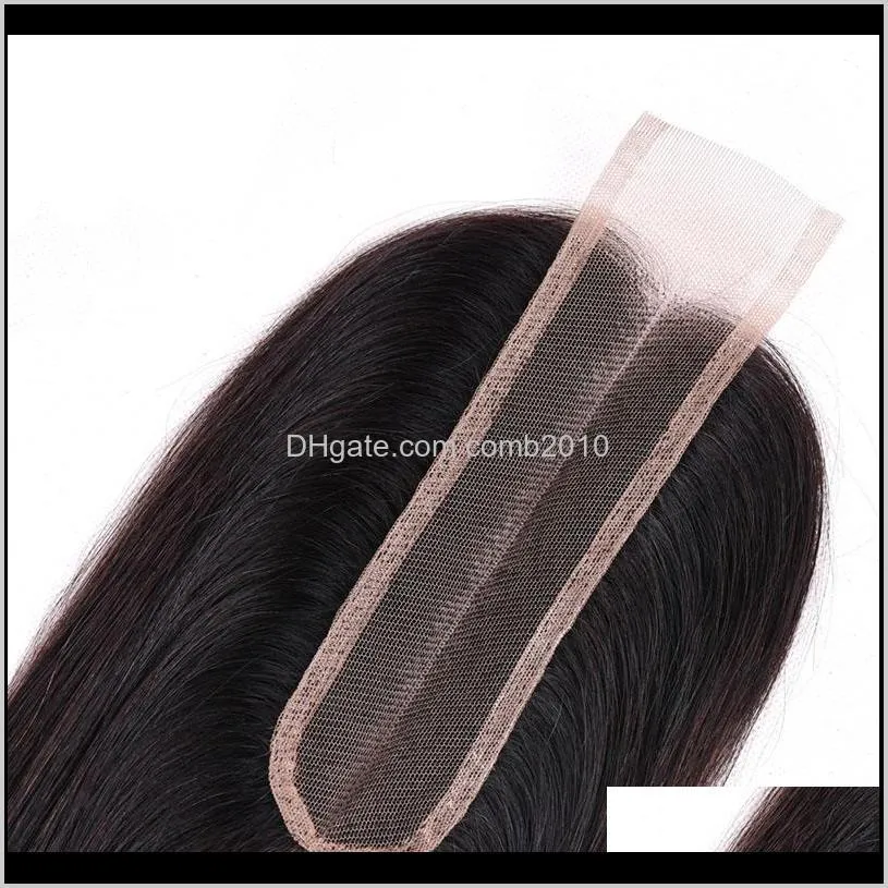 peruvian human hair closure 2x6 lace closure straight peruvian hair middle part with baby hair closures 8-20inch