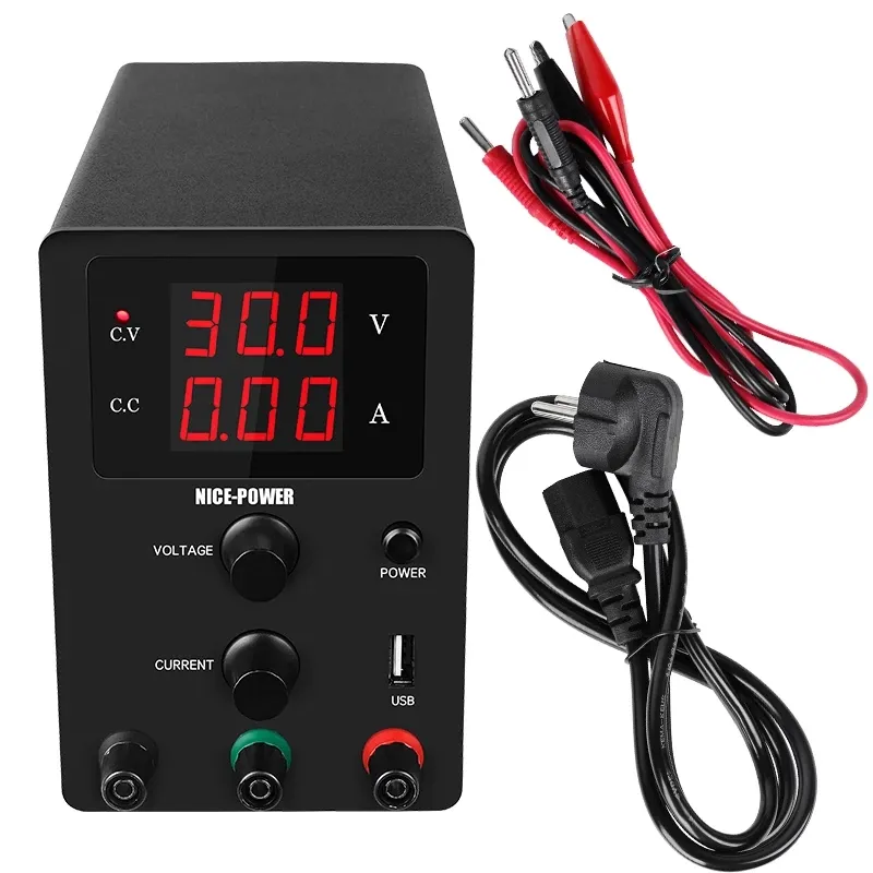 Neues USB-DC-Labor 60V 5A regulierter Laborstromversorgung einstellbar 30V 10A Spannungsregler Stabilisator Switching Bank Quelle Energiezähler