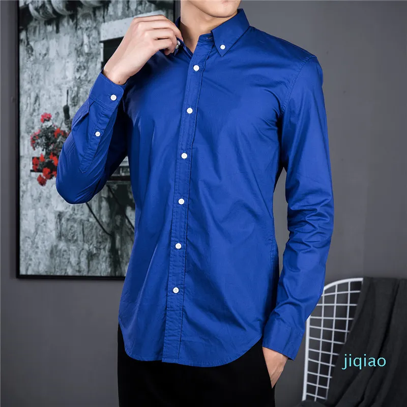 Polo Da Uomo Firmata Pony Mark Business Camicia Casual In Cotone Sottile Design Di Marca Camicia Tinta Unita Ricamo Pony Mark Camicie A Maniche Lunghe Da 26 34 DHgate