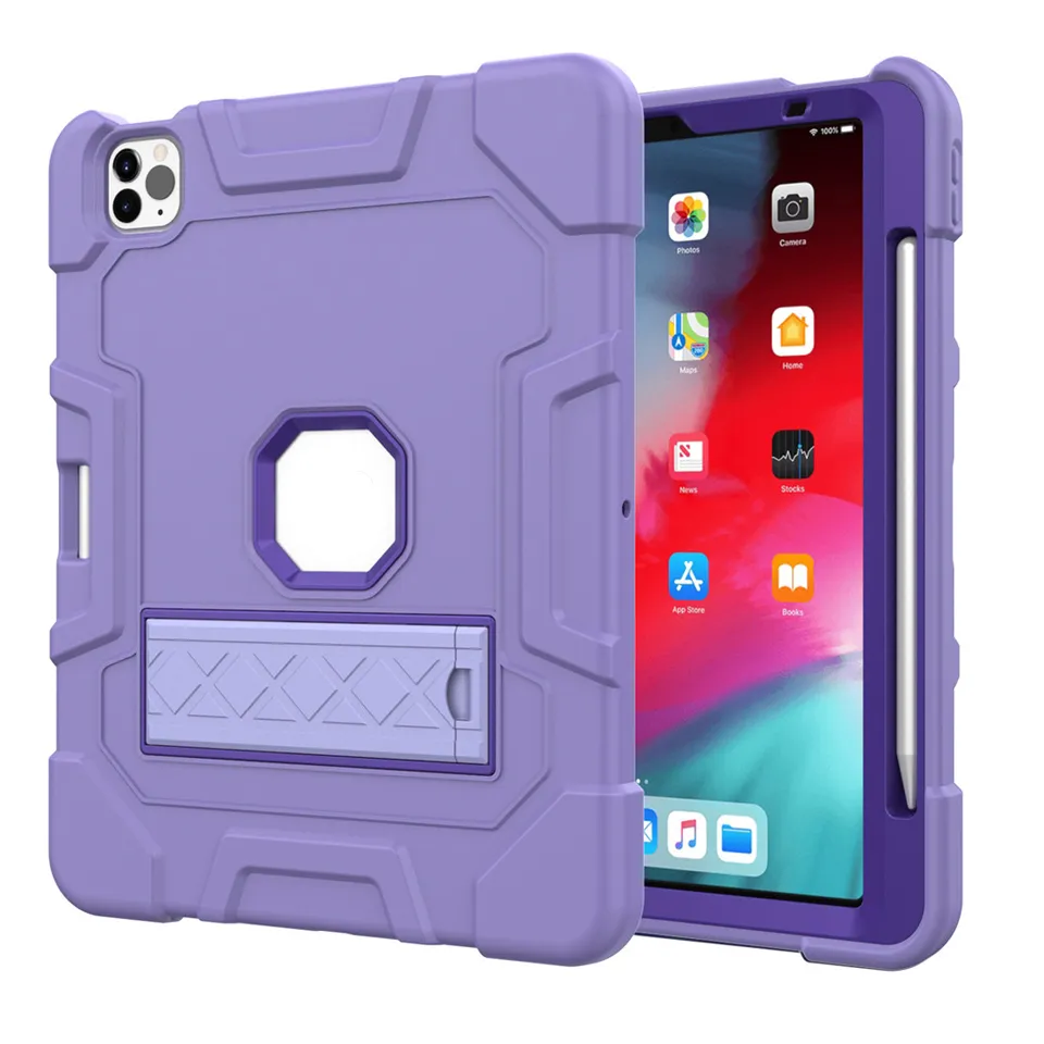 Silicone Silicone Case na IPAD 10.9 AIR4 IPAD9 Pro 11 Calowy stojak na tabletkę z pióra Stylus Ochronna pokrywa