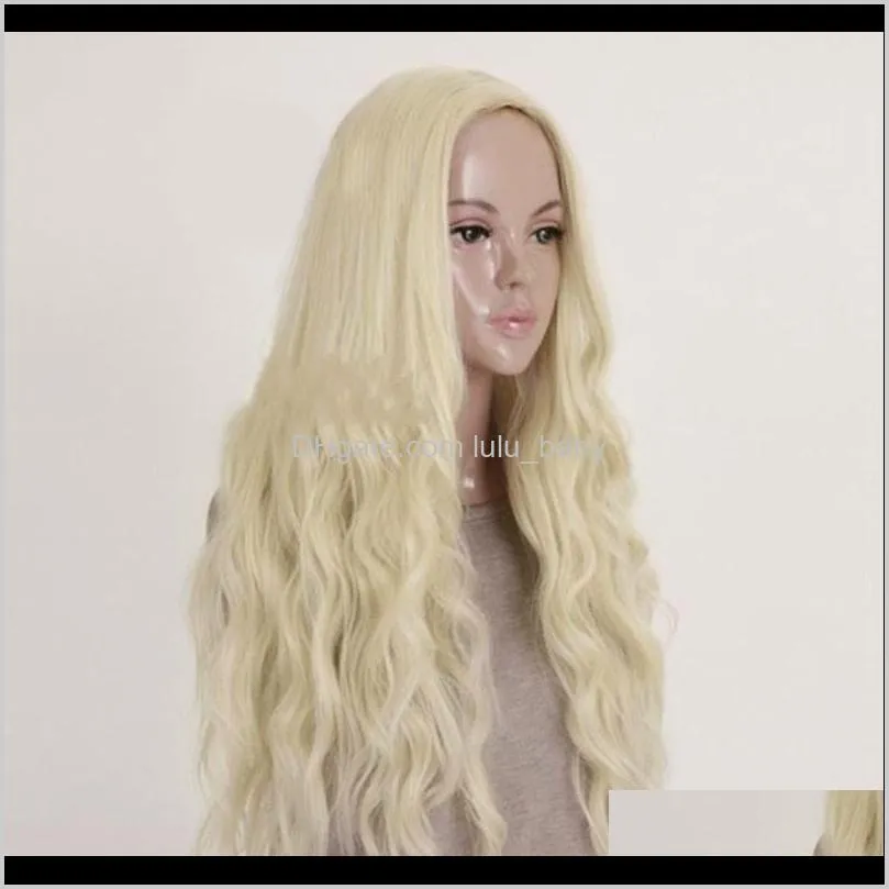 z&f cheap wigs light blonde wig 28 inch culy long long hair wig cosplay 220g factory direct sales hot selling amzon