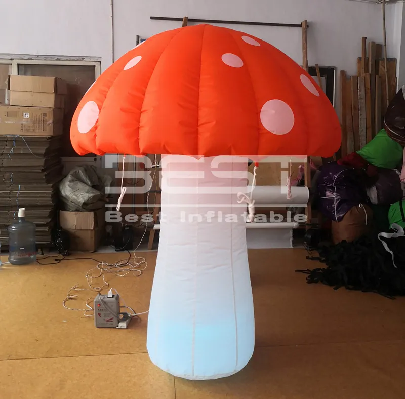 8m Giant Inflatable Mushroom Advertising Prop with LED Light and ...