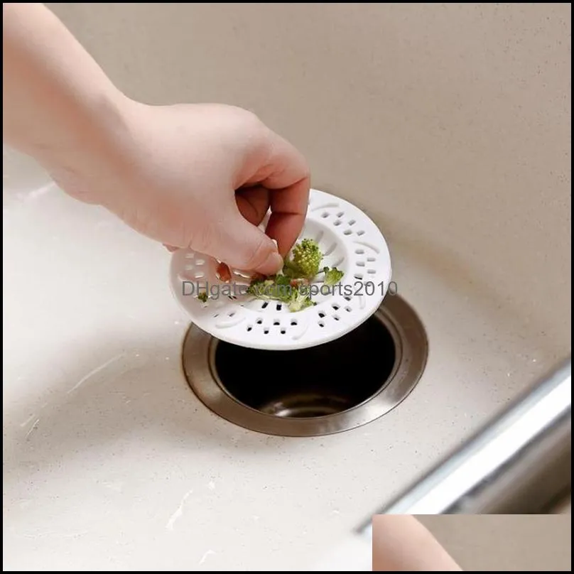 Drain Hair Stopper Cover Filter Sink Strainer Silicone Bathroom Kitchen Shower Anti-Clogging Shield Wash Bowls Sinks