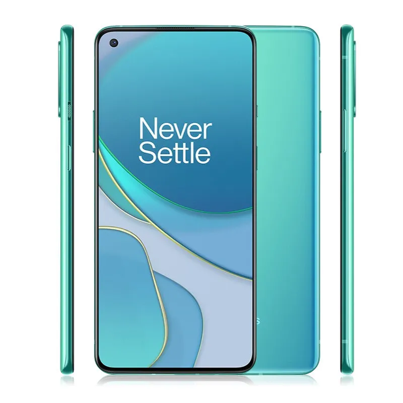 オリジナルのOneplus 8t 8 T 5G携帯電話12GB RAM 256GB ROM Snapdragon 865オクタコア48MP NFC 4500mAh Android 6.55 "Amoledフルスクリーンの指紋IDフェイススマート携帯電話