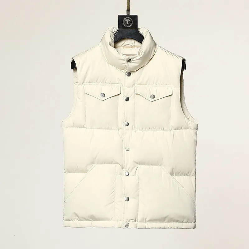 21ss Designer Men Men Winter Down Jacket Freestyle Vest Сплошная водонепроницаемая стега