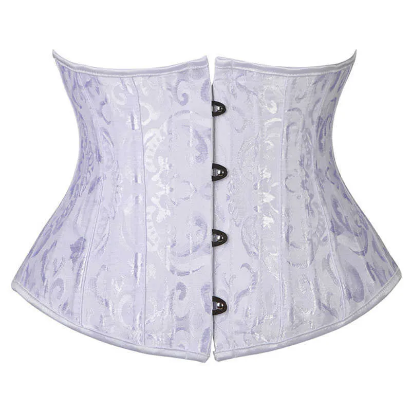 القوطية مشد underbust زائد الحجم 3xl مثير bodyshaper ازياء bustiers الكورسيهات cincher السيدات burlesque corselet أسود أبيض