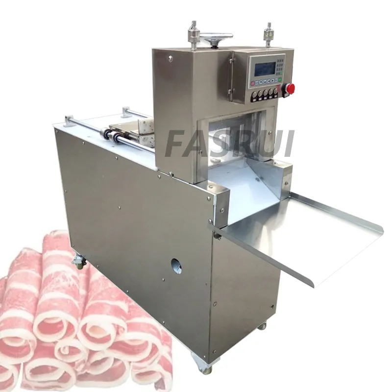 Electric Meat Cutter Automatisk CNC Dubbelklippare Mutton Rolls Machine Beef Lamb Roll Cutting Maker Food Processor