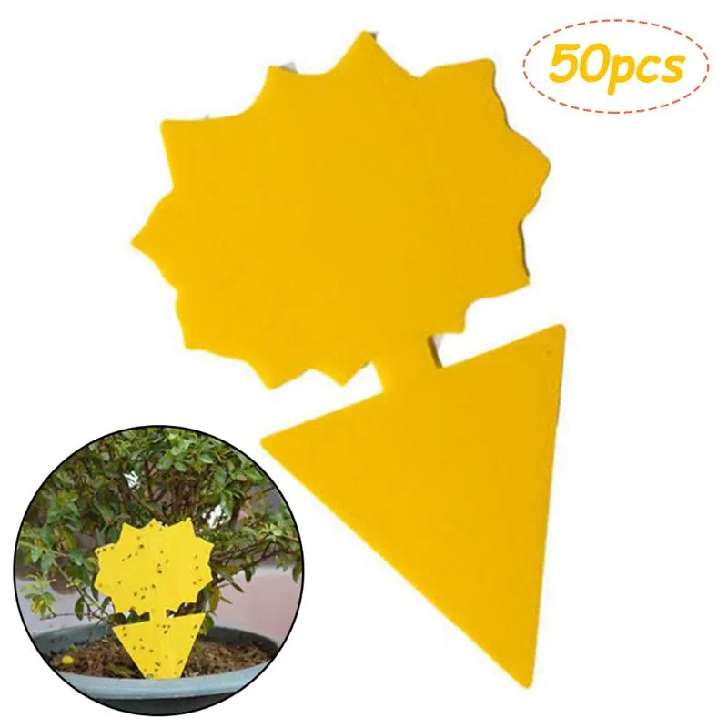 Other Garden Supplies Green House Trap Waterproof 50PCS Long Lasting Sticky Yellow Insect