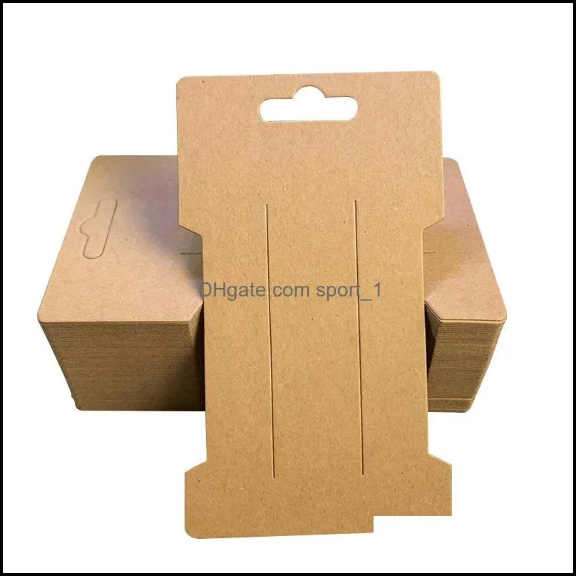 Jewelry Display Cards Kraft Paper Cards for Hair Accessories Display and Organizing Rectangular Paper Cardboard Hair Bow Holder