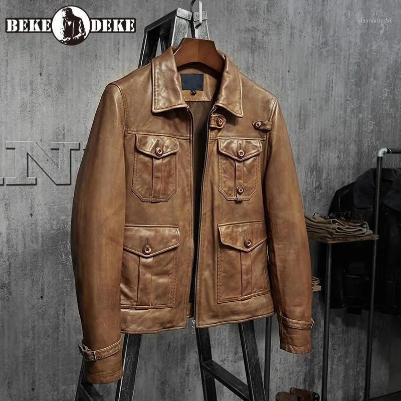 Herren Leder Faux Männer Schaffell Echtes Motorrad Jacke Luxus Tasche Slim Fit Arbeit Büro Kurzmantel Straße Reißverschluss Casual oberbekleidung