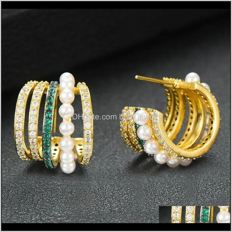 godki 18mm trendy luxury stackable stud earrings for women wedding cubic zircon cz dubai bridal earring bohemia hot 2021