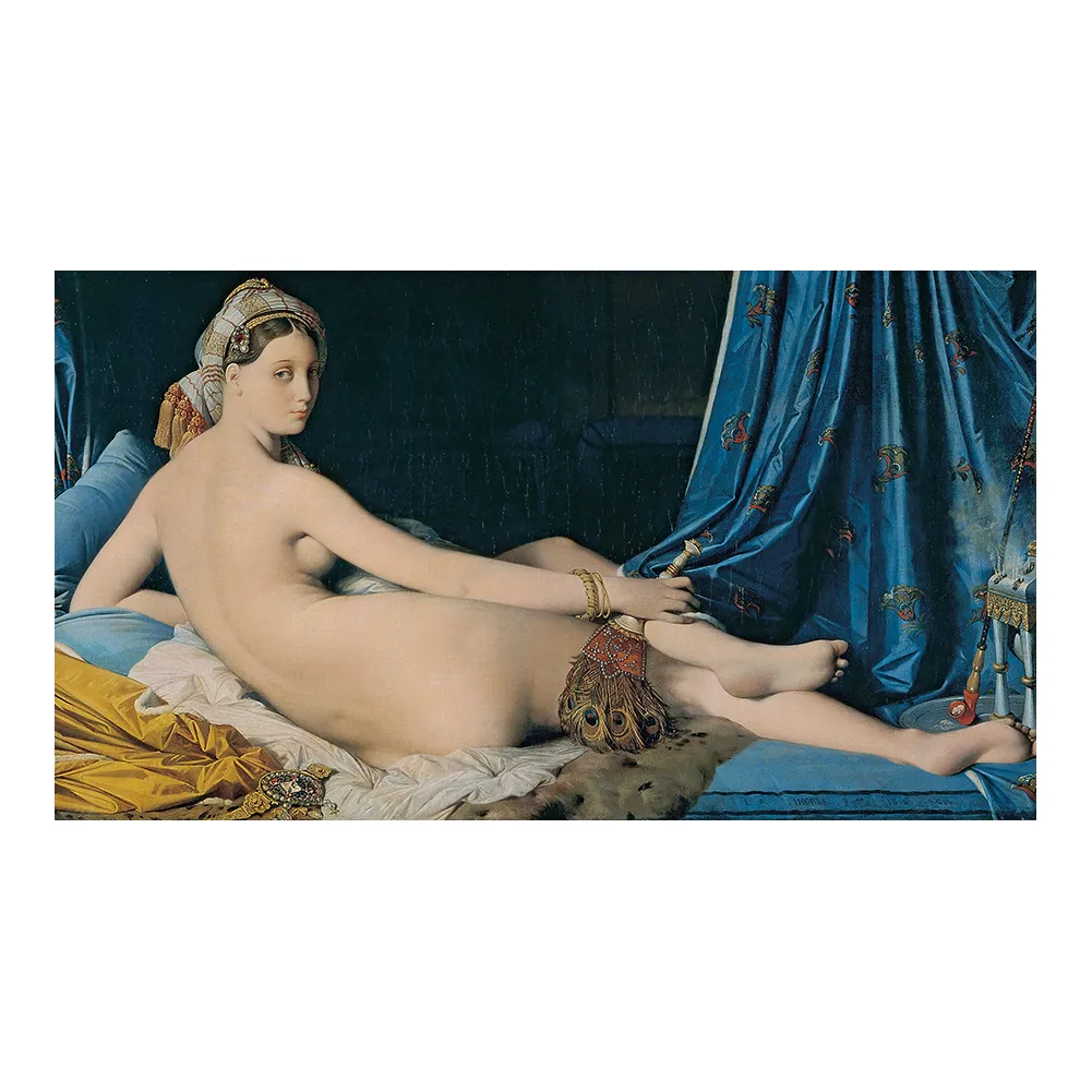 Jean Auguste Dominique Ingres La Grande Odalisque Painting Poster Home Decor Framed Or Unframed Photopaper Material