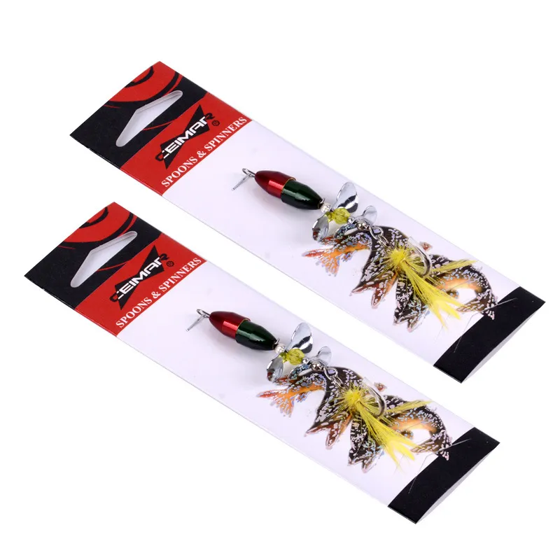 1 ADET Metal Spinner Bait 10g 7 cm Kaşık Lures Dönen Sequins Balıkçılık Cazibesi Bas Sert Yem Tüyü Yüksek Qualit Jllznx 429 x2