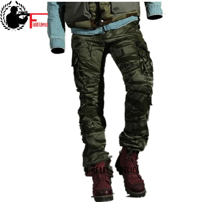 Fashion Men's Pants Spring Cotton Camouflage Military Pants Men Straight Combat Casual Tactical Overalls Casual Male Trousers 210518