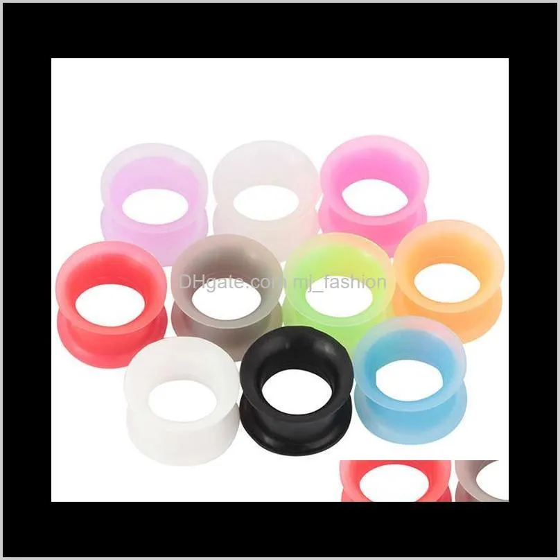 100pcs ear gauges soft siliconejewelry stretchers multi colors size from