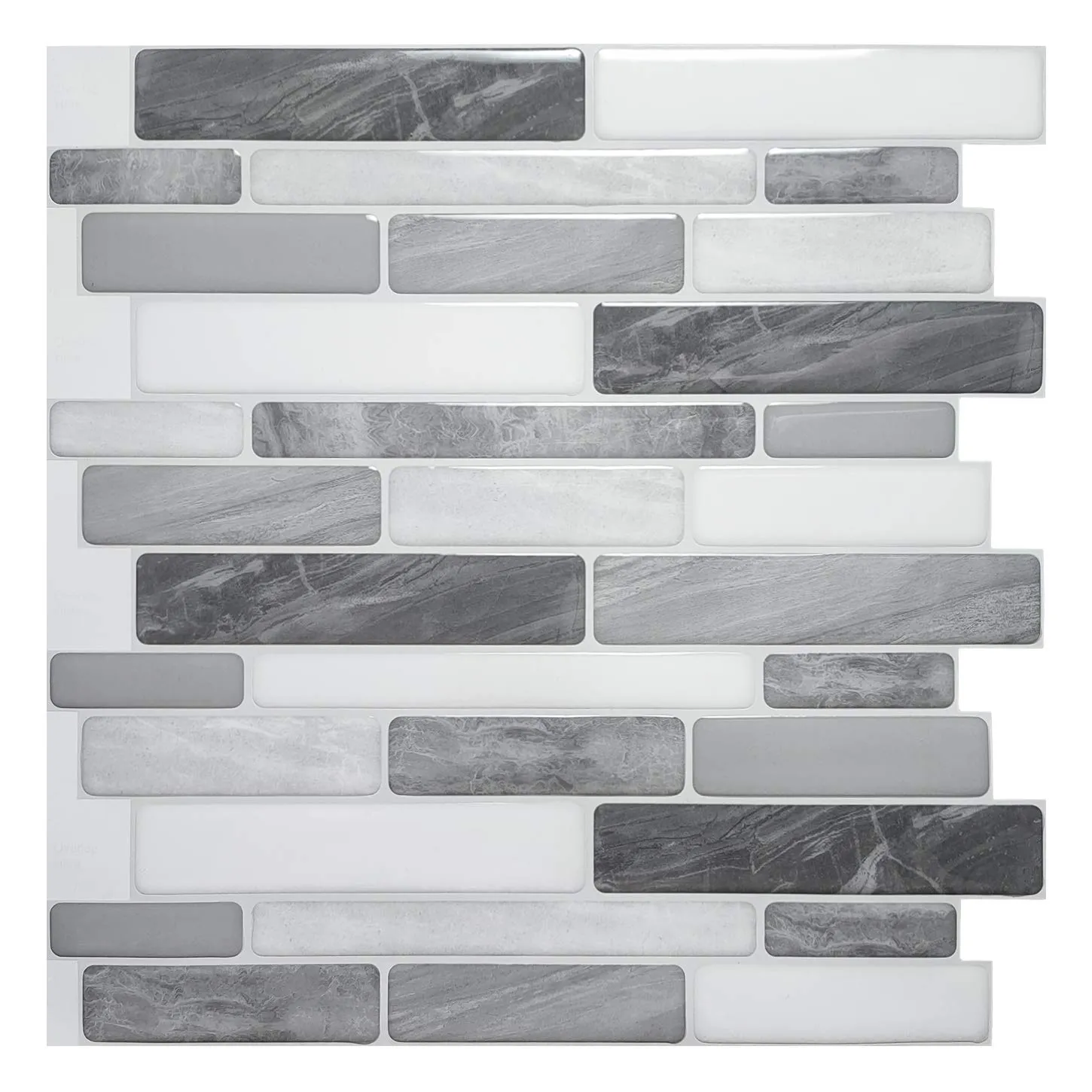 Art3D 30x30 cm adesivos de parede cinza design de mármore cinza casca de água auto-adesiva casca e vara backsplash telhas para cozinha banheiro, papéis de parede (10 folhas)