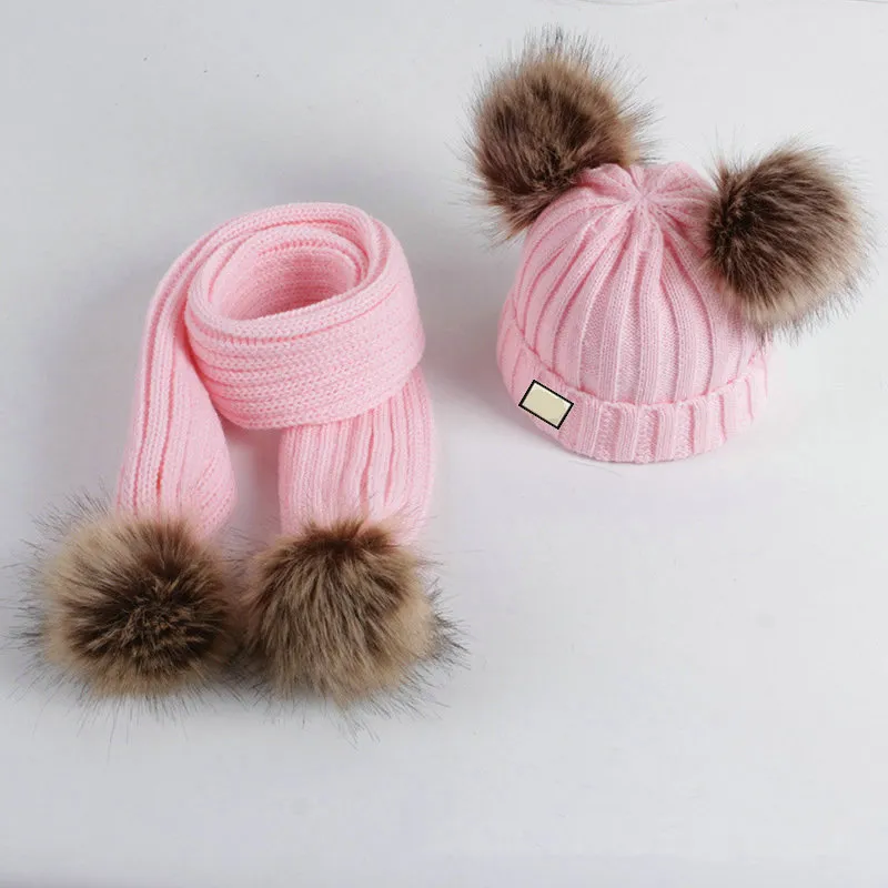 Winter Beanie Hat & Scarf Set – Thick Fleece Lined, Windproof, Slouchy Knit Skull Cap & Neck Warmer, Light Pink - View #10