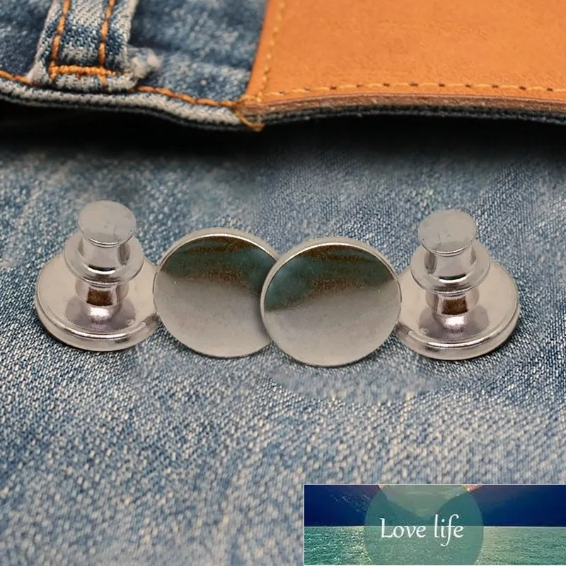 4 piezas Botones desmontables de aleación Clip de jeans Botón a presión Ajuste Hebillas universales instantáneas Botón de reemplazo de cintura delgada Sin necesidad de coser Precio de fábrica Diseño experto Calidad