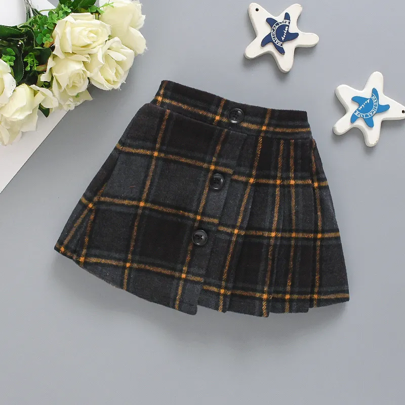 Kinder Neugeborene Baby Mädchen Rock Kleidung Kleinkind Kind Plaid Röcke Mini Röcke Frühling Winter Infant Mädchen Casual Warme Überrock 558 K2