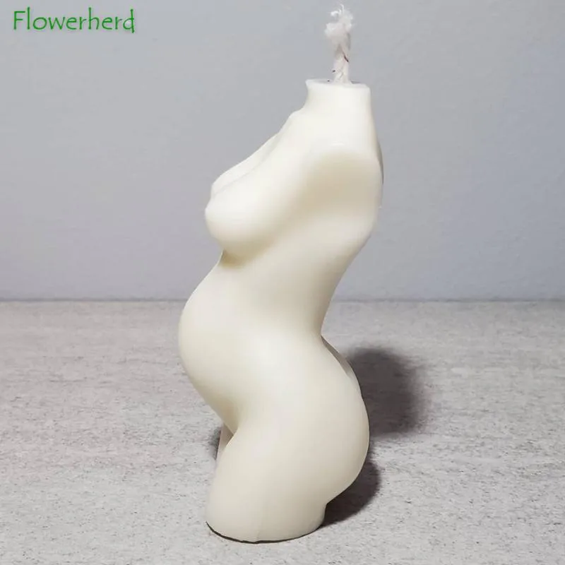 Hantverksverktyg Gravid Candle Mold 3D Female Naked Body Torso Women Silicone för att göra gudinnestaty Resin284C