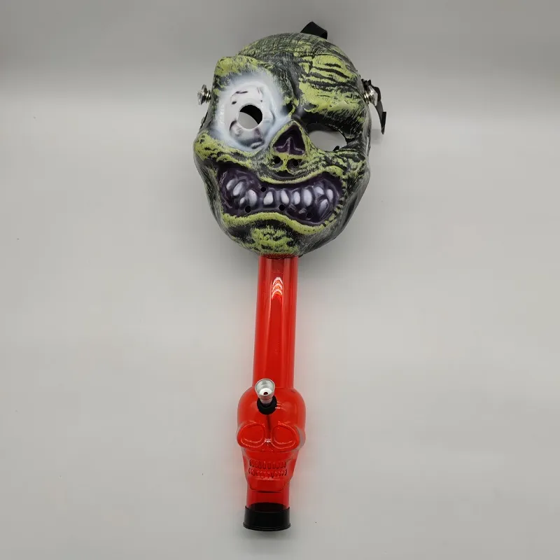 Cartoon Gas Mask Bong Shisha Acrilico Pipa da fumo Narghilè Tabacco Tubi fumo accessorio bong teschio in stock