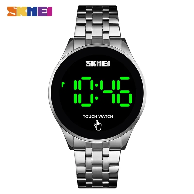 Skmei Topmerk Horlogeklok LED Touchscreen Man Digitale Horloges 30 M Waterdicht Mannelijk Polshorloge Relojes Para Hombre 1579 210329